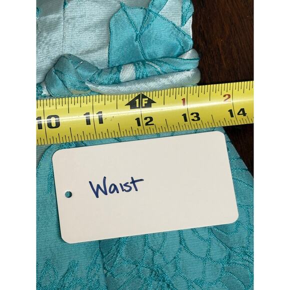 Alexis Delphine Turquoise Floral Jacquard Sheath Dress XS - Picture 8 of 10